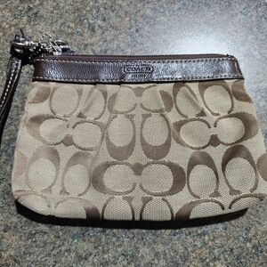 Brown and Tan Wristlet